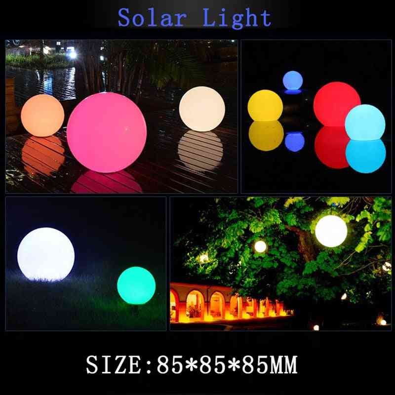 Rechargeable Pool Garden Solar Power Color Changing Led Ball Lamp
