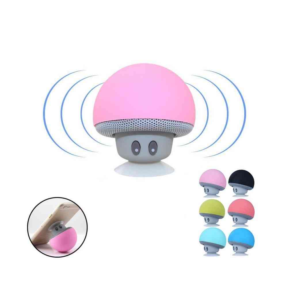Portable Mini Speaker Wireless Bluetooth Mushroom With Microphone