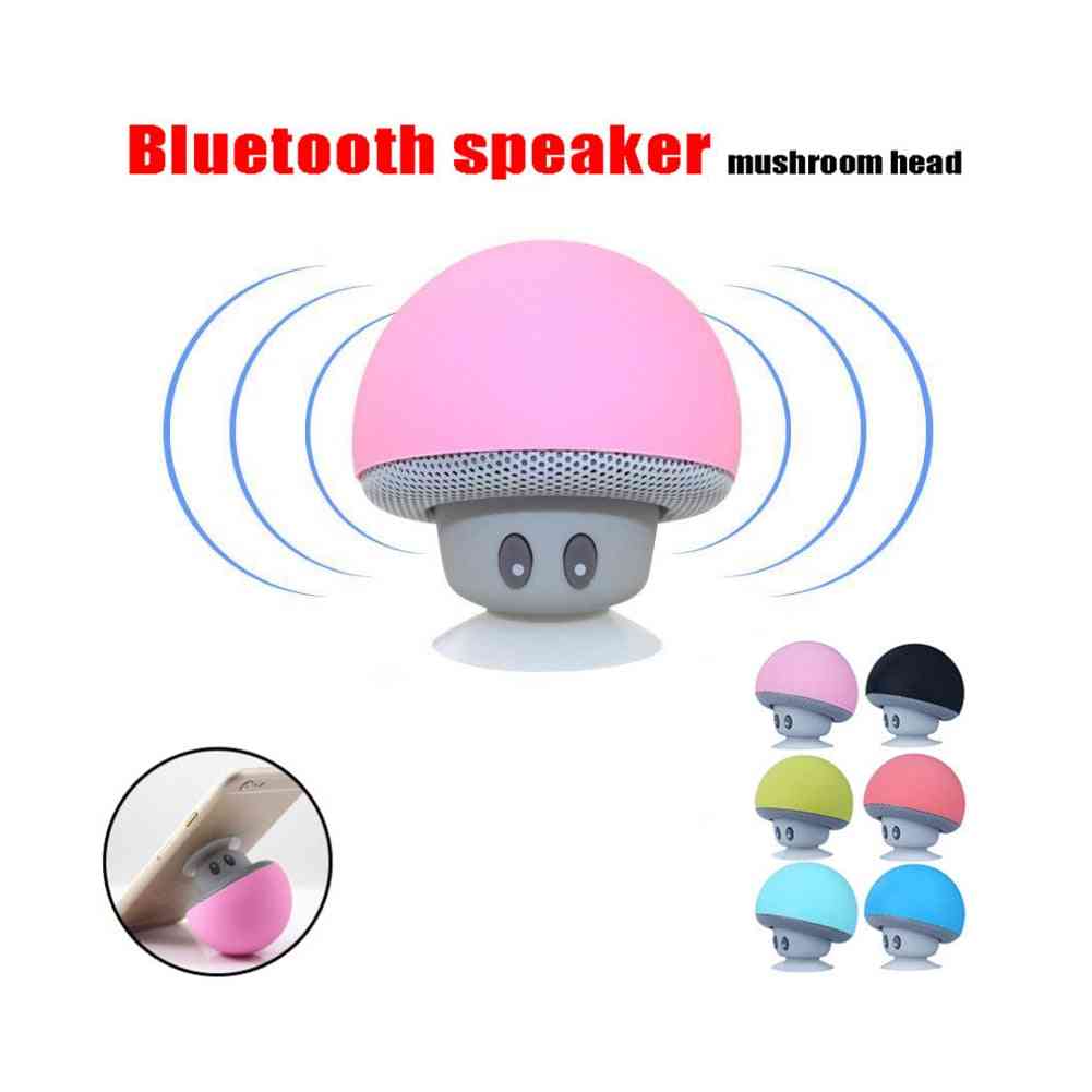 Mini haut-parleur portable sans fil bluetooth champignon avec microphone pour pc ordinateur téléphone stéréo étanche