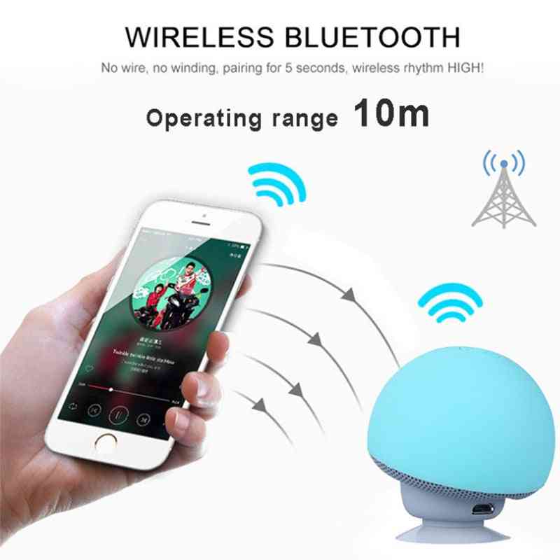 Portable Mini Speaker Wireless Bluetooth Mushroom With Microphone