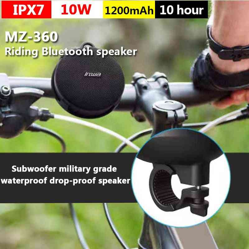 Hordozható kültéri mélynyomó kerékpározás Bluetooth hangszóró tartó 3d sztereó hangszóró zuhany kihangosító vízálló mini oszlop