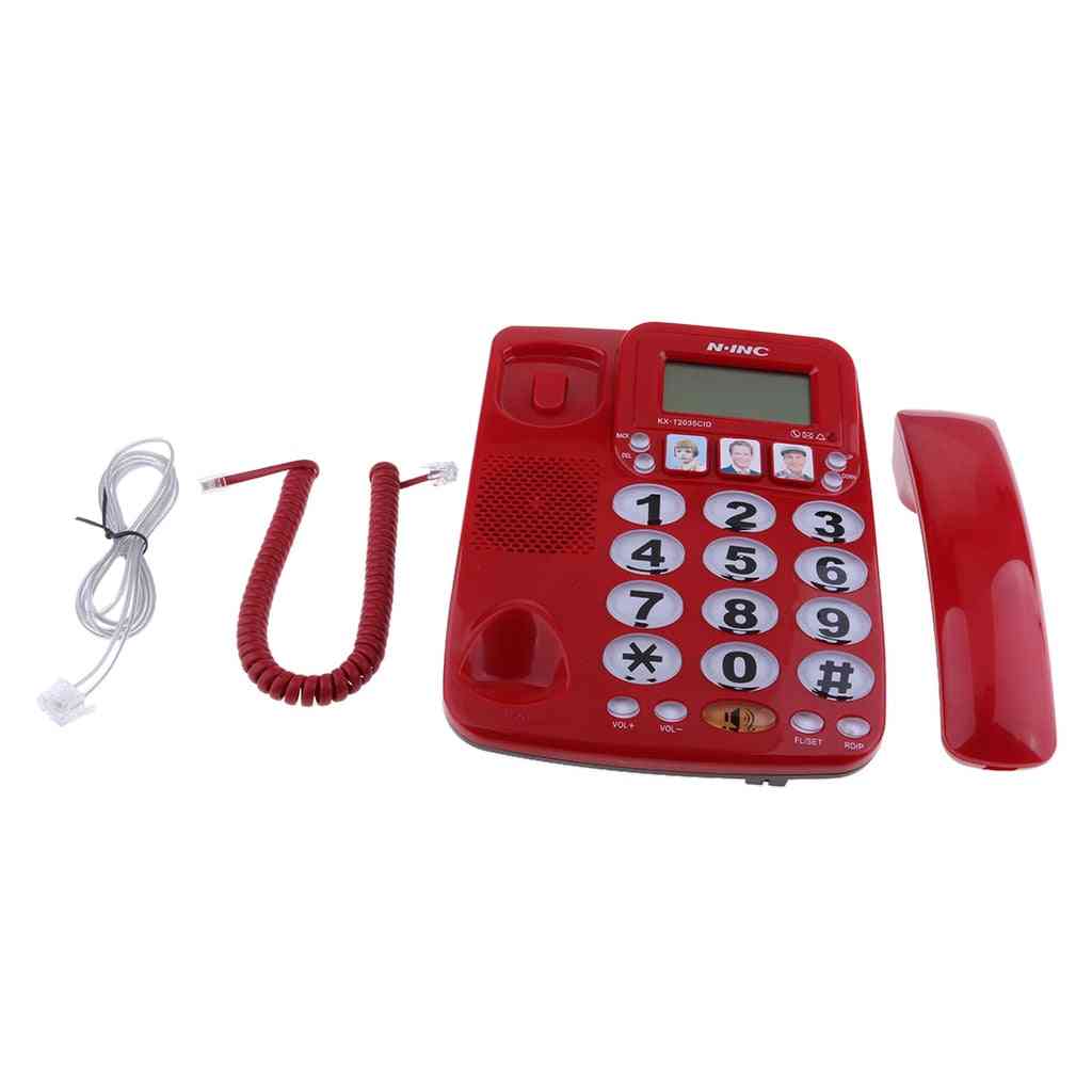 Téléphone fixe, téléphone photo amplifié à numérotation rapide kx-2035cid