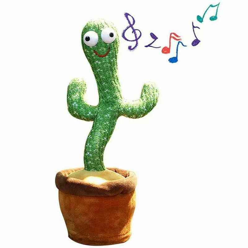 Tančící zpívající kaktus, plyšová hračka, domácí dekorace pro dítě
