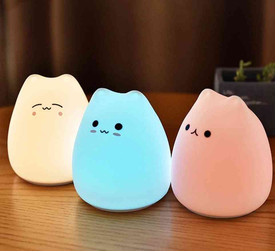 Cartoon Silicone Touch Sensor Bedside Lamp