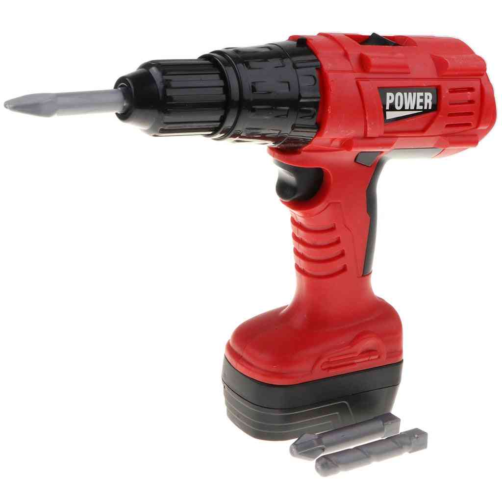 Realistic Looking & Working- Electronic Drill Pretend Play, Power Tool