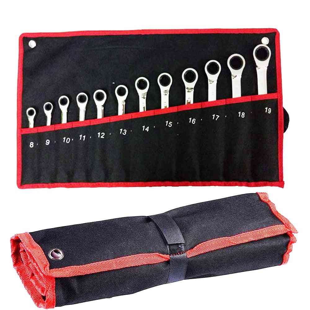 Foldable Spanner- Pouch Case, Hand Storage Practical, Canvas Tool Bag