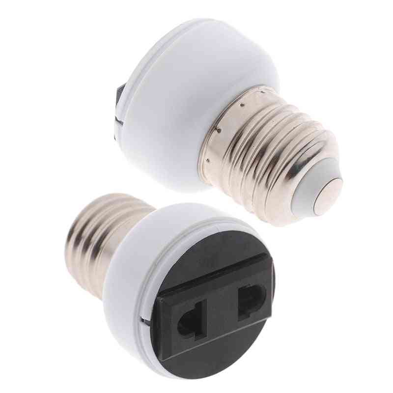 E27 Bulb Base Screw Adapter White Lamp Socket