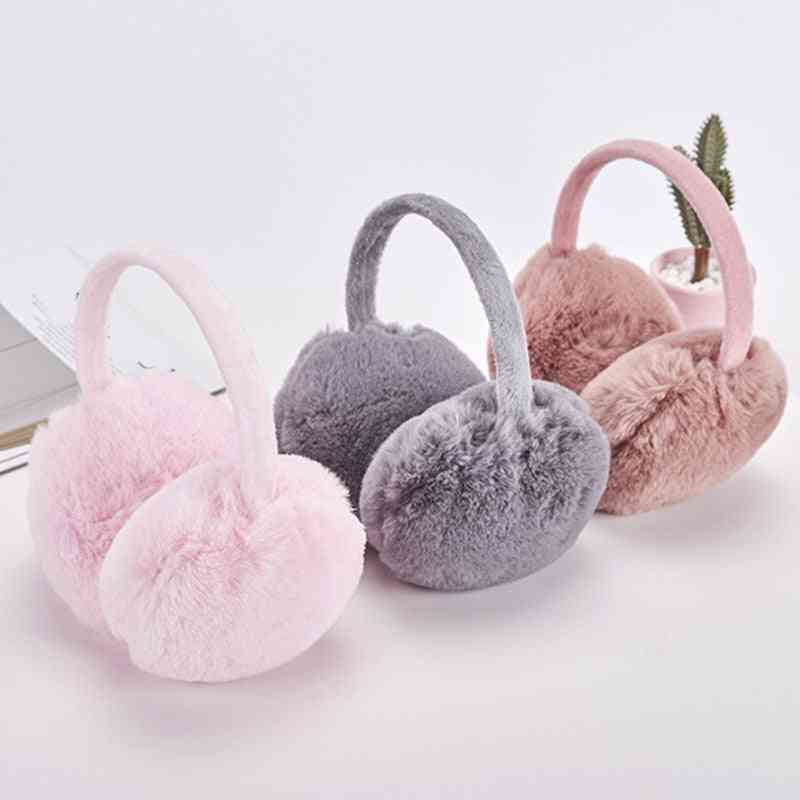 Winter Warm Cute Plush Fur Headphones Earmuffs