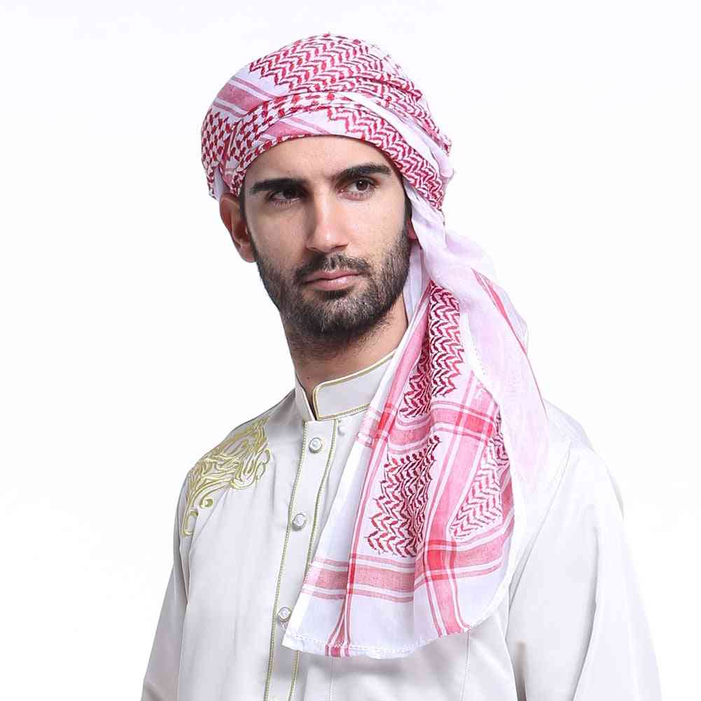 Muslim Headwear Adult Men Arab Head Scarf
