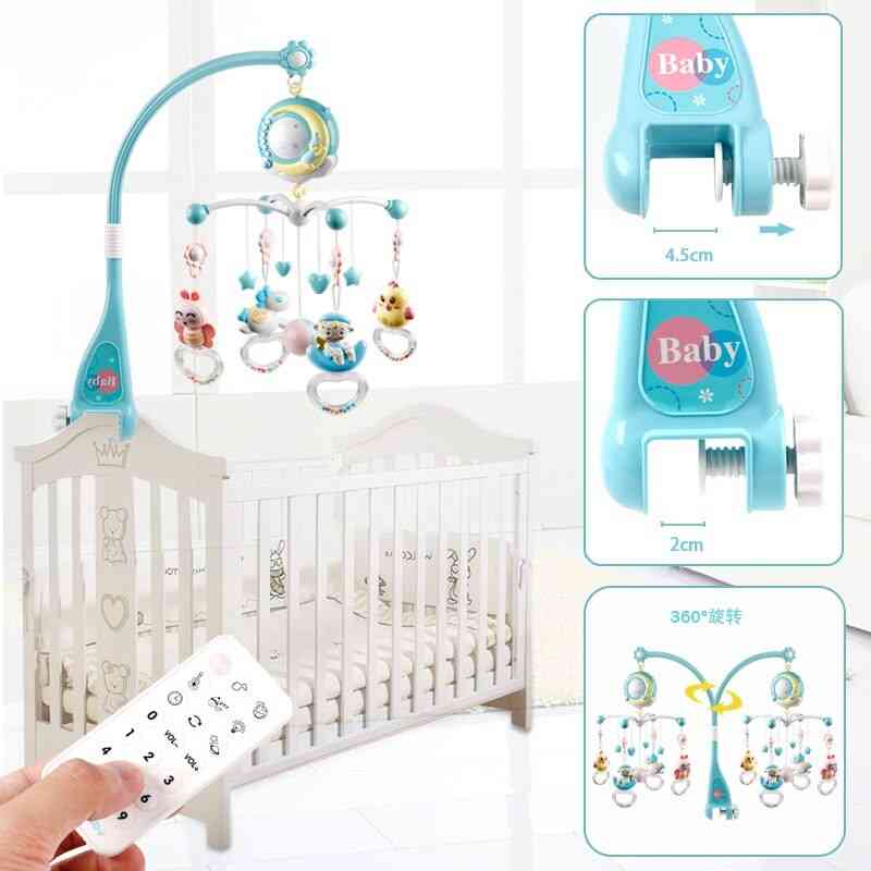 Sonagli porta bebè, mobile girevole da letto campana carillon giocattolo di proiezione per neonato