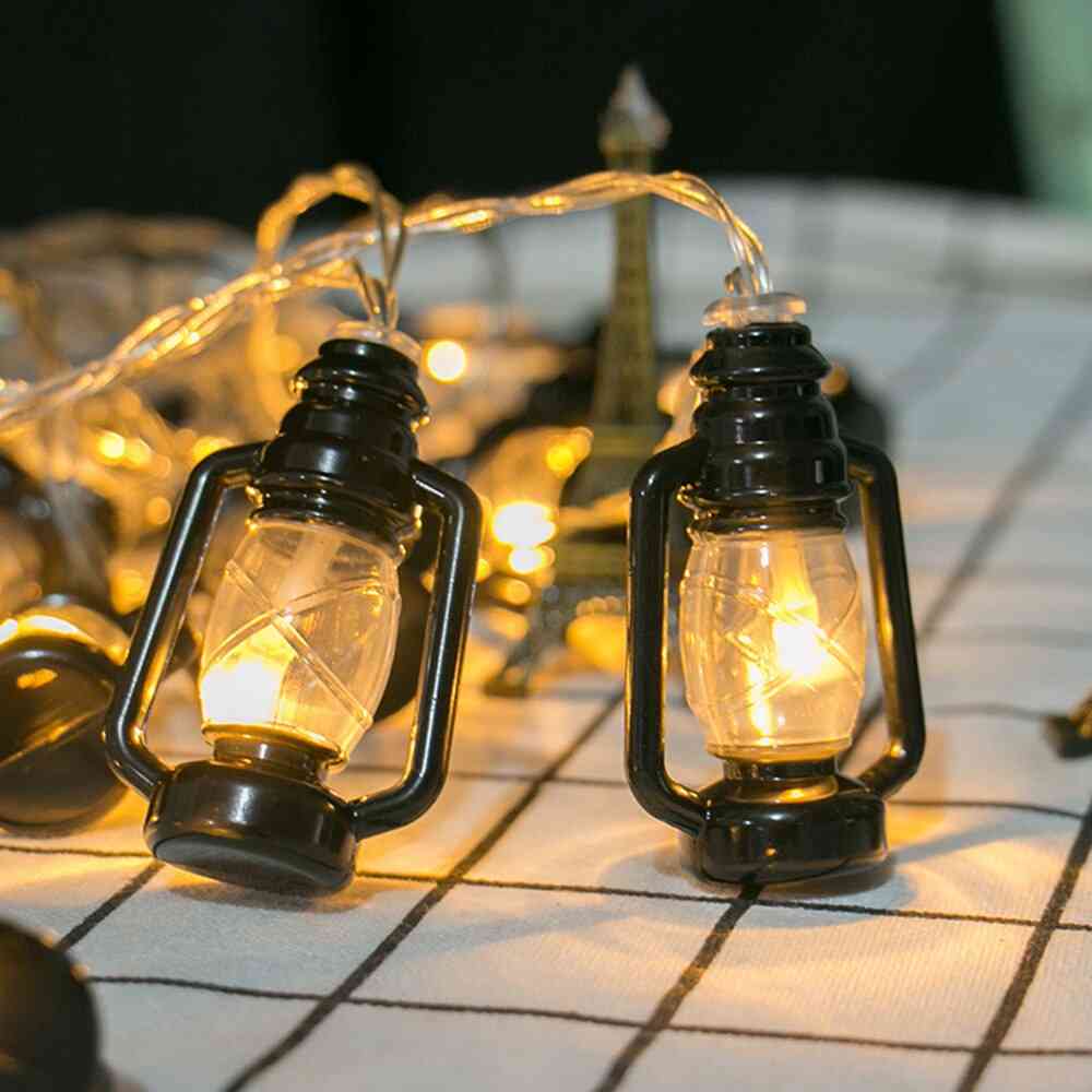 Led Light Garland Ramadan Festival Retro Kerosene Lamp