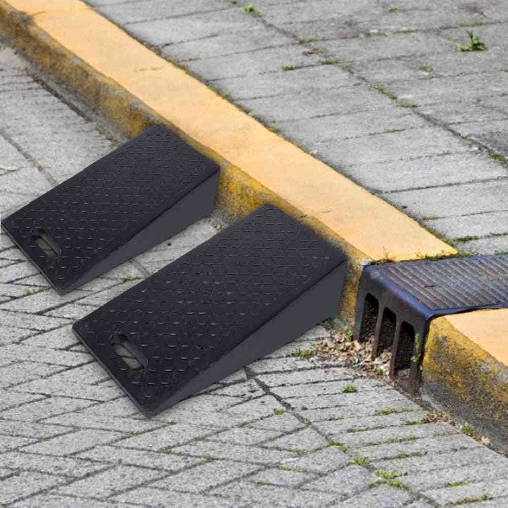 Portable Rubber Curb Ramps For Car Motorbike Wheelchair Threshold Ramp 60×30×19cm