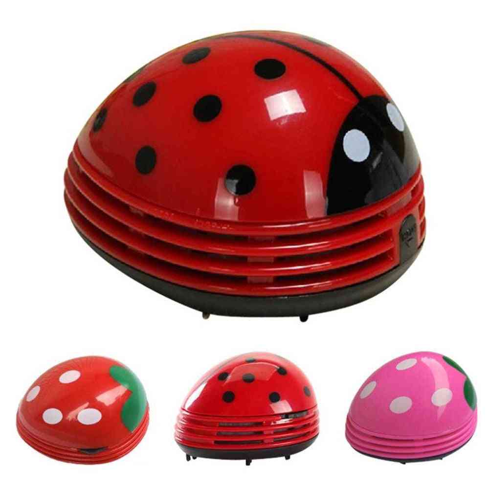 Cute Lovely Ladybug Dust Collector, Mini Desktop Vacuum Cleaner