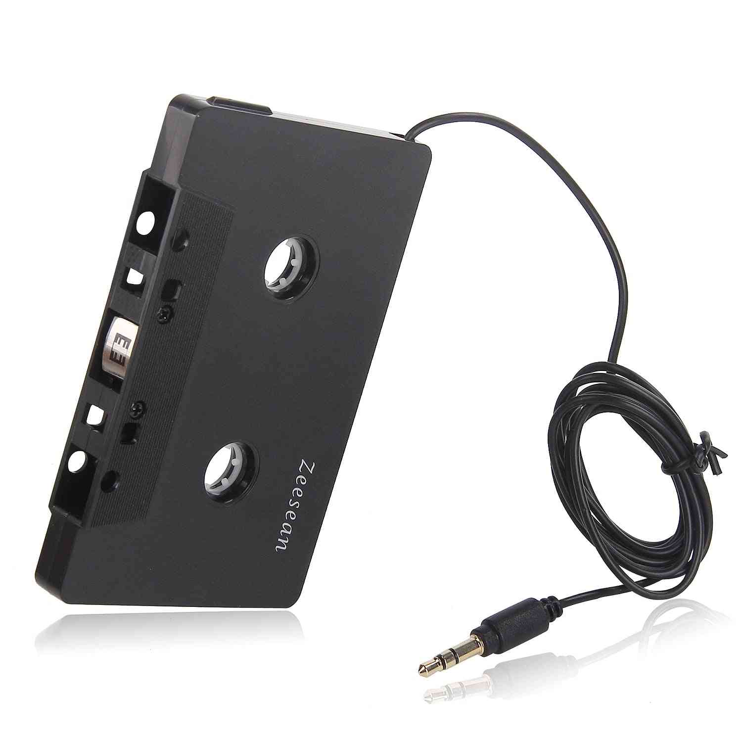 Car Audio Cassette To Aux Adapter, 3.5 Mm Auxiliary Cable Tape Adapter