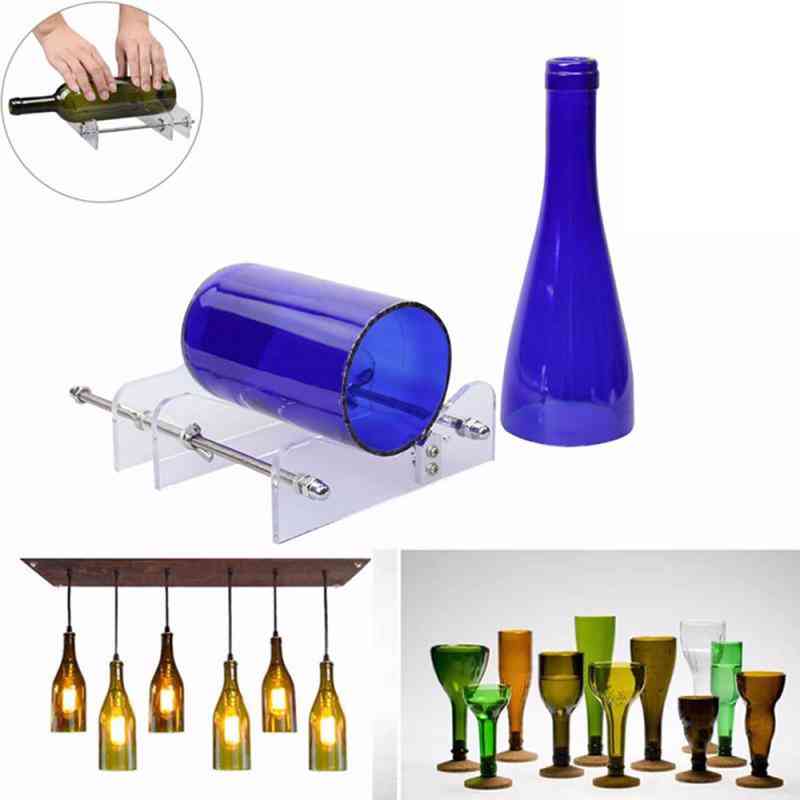 Acrylic+ Stainless Steel Glass Bottles Cutter, Home Accessories