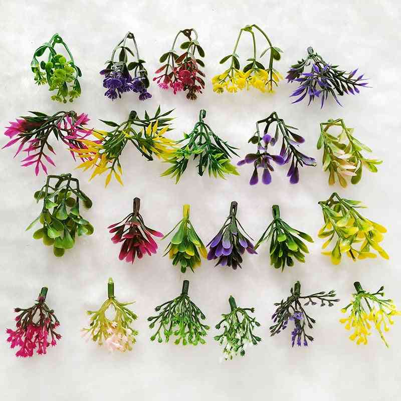 Minihede, tee itse tehty bonsai-koristetarvikkeet, kukka, väärennettyjä kasveja