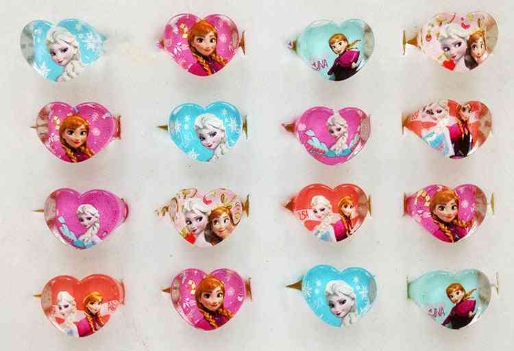 Frozen Princess Elsa, Anna, Acrylic Kids Finger Rings