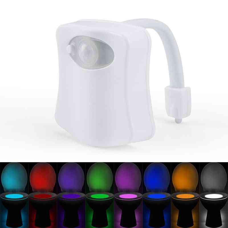 8 farger vanntett toalett ledet toalettlampe