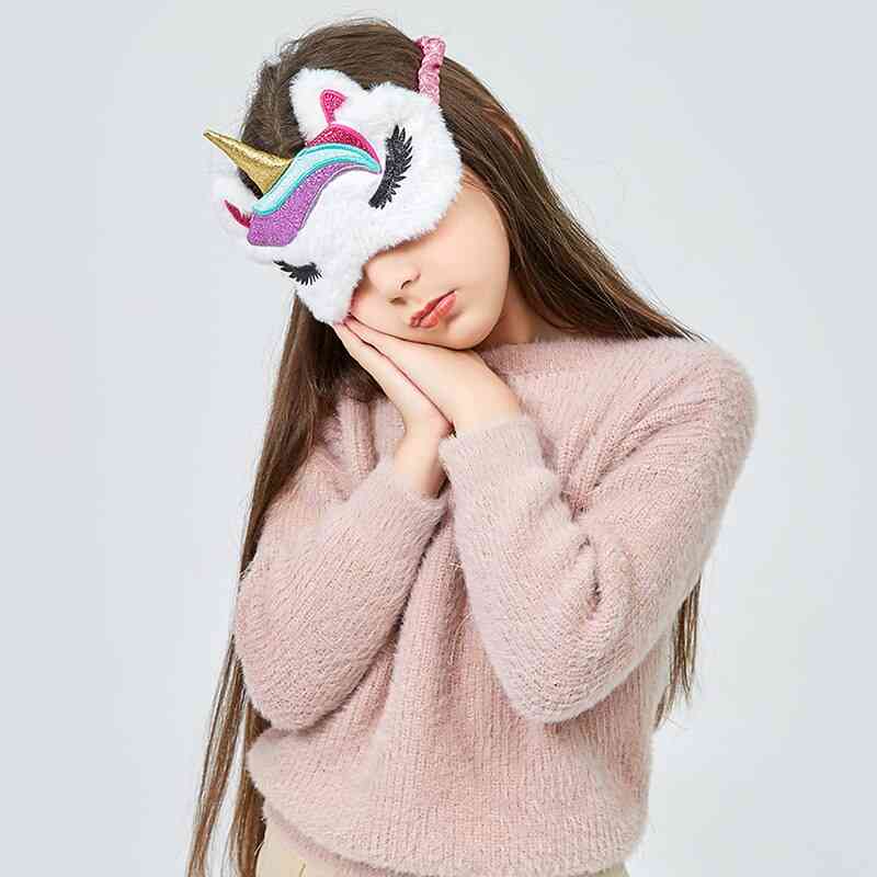 Women Winter Travel Cute Soft Animal Eye Cover Mask