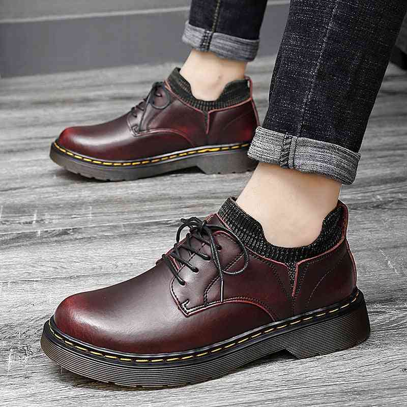 New Men's Leather Flats High-quality Shoe