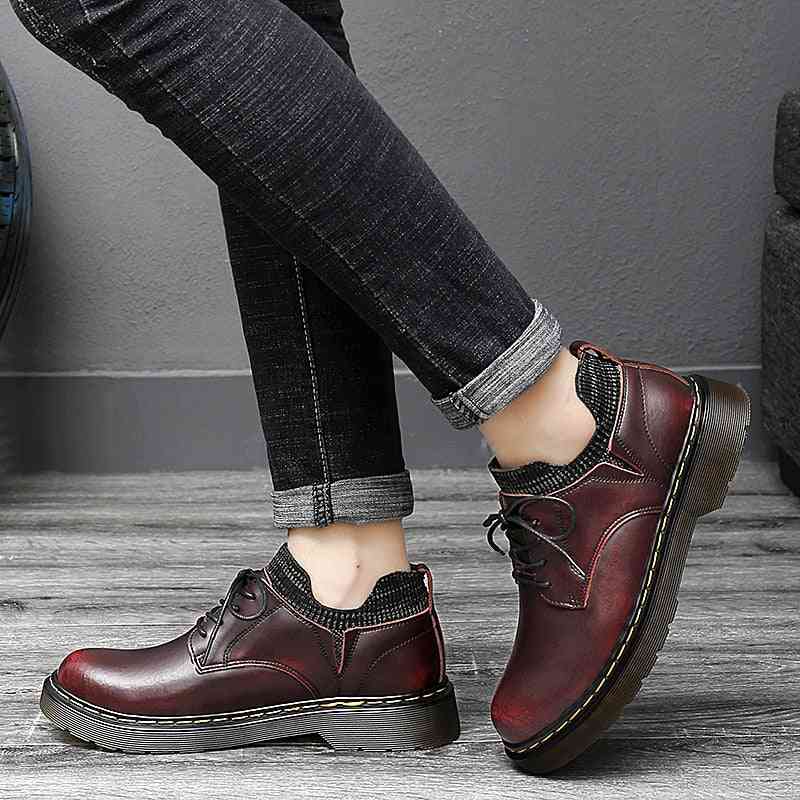 New Men's Leather Flats High-quality Shoe