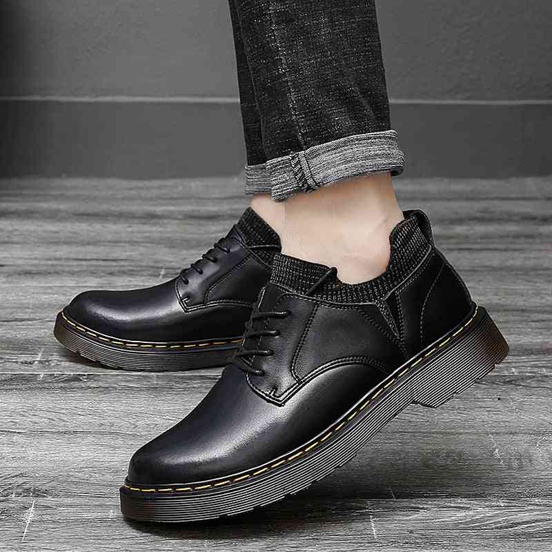 Nouvelles chaussures pour hommes, chaussures plates en cuir de haute qualité