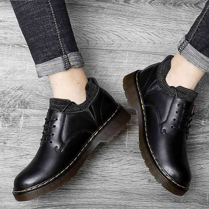 Nouvelles chaussures pour hommes, chaussures plates en cuir de haute qualité