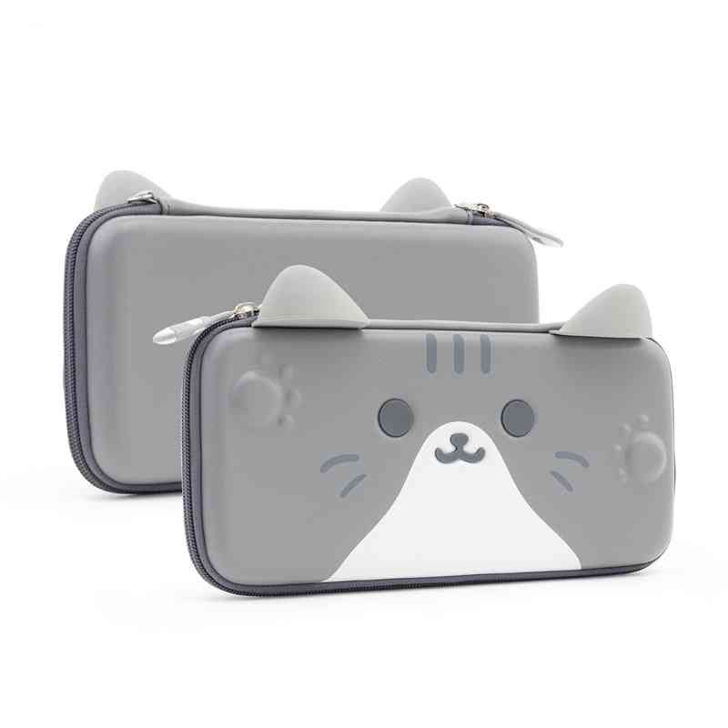 Cute Cats Ears Portables Switch Gray Three-dimensional Ears Travel Carrying