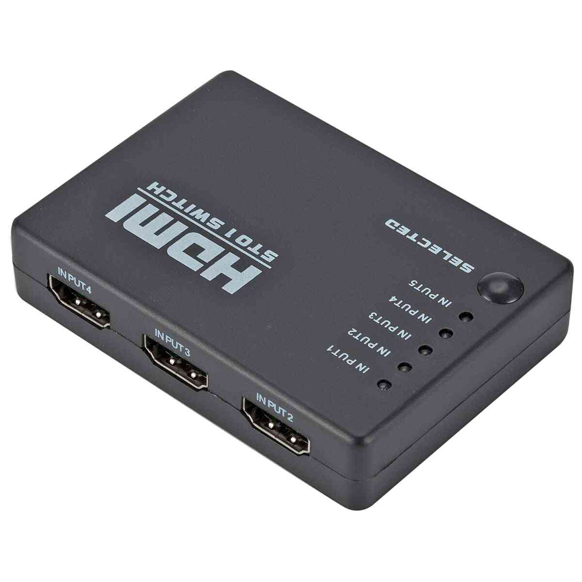 Grwibeou 5 In 1 Out 5 Port Video Hdmi Switch Selector