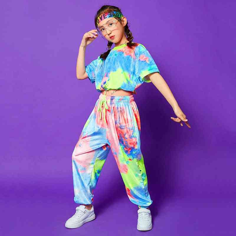 Vícebarevná mikina s hip hopovým oblečením