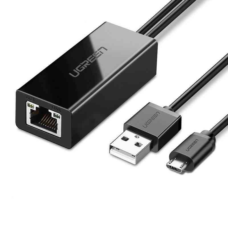 Ethernet-adapter - chromecast ultra audio, tv-sticka micro usb, nätverkskort