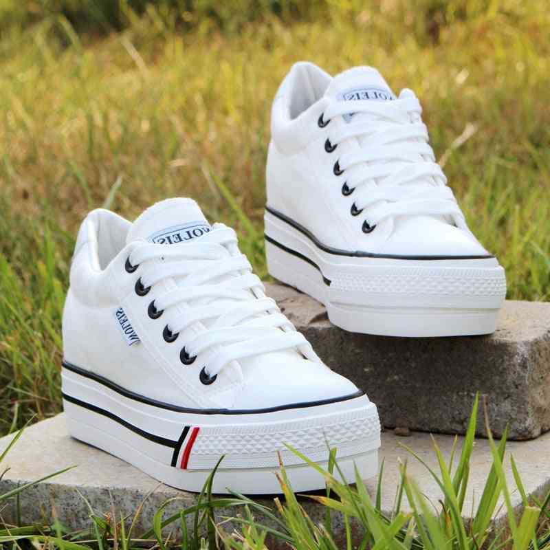 Casual Wedge- Breathable Trainers, Platform Sneakers