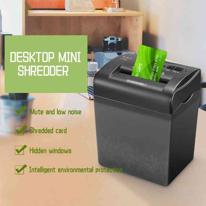 Mini Shredder, Strip Office, Home, Electric Shredding Paper, Card