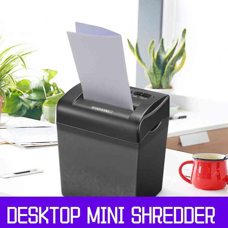 Mini Shredder, Strip Office, Home, Electric Shredding Paper, Card