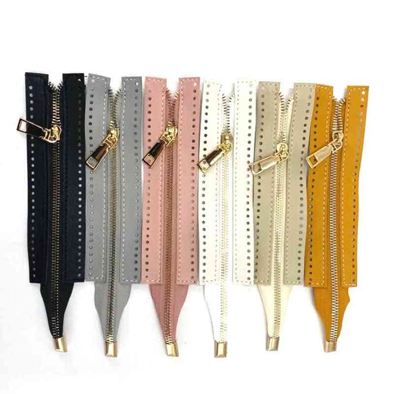 Diy Zipper For Woven Bag, Hardware Pu Leather Accessories, Clothes Woven Sewing
