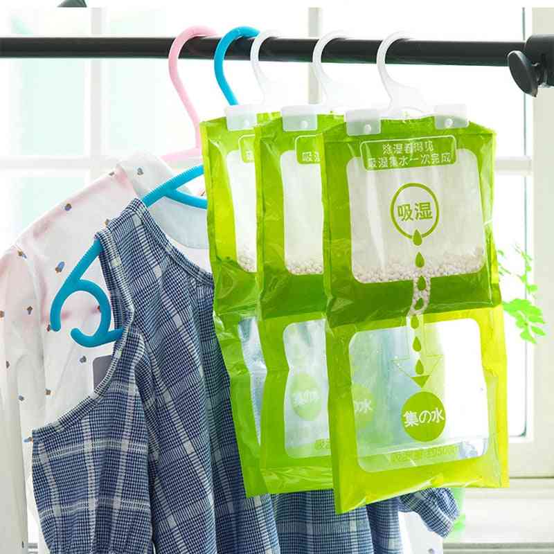 Hanging Wardrobe Moisture Bag, Moth Proof Closet, Cabinet, Dehumidifier, Drying Agent, Hygroscopic, Anti-mold, Desiccant Bags