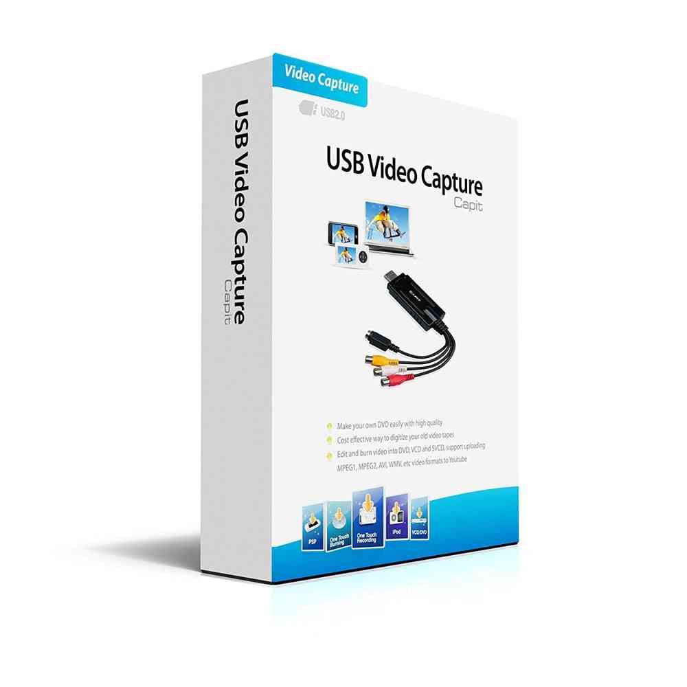 Usb Video Capture Analog Video To Digital, Convert Vhs Composite And S-video To Usb On Pc