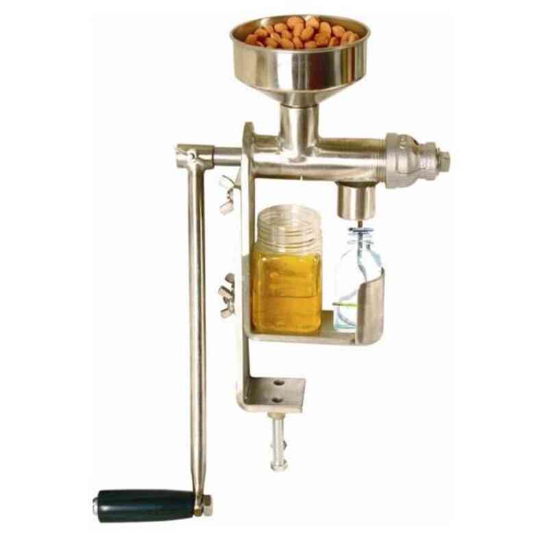 Stainless Steel Oil Pressing Machine, Manual Household Extractor, Peanut, Nuts, Seeds Machines
