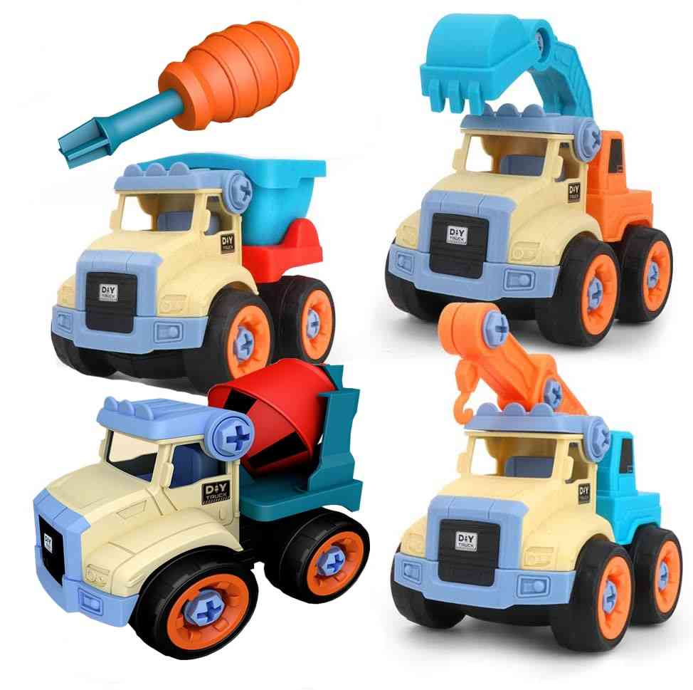 Apart Construction- Assembly Playsets, Vehicles Trucks Set