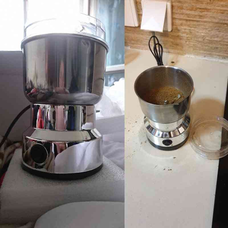 Electric Coffee Grinder Stainless Steel, Bean Grinding Machine, Home Kitchen Spice, Nuts, Seeds, Salt Pepper Grinders