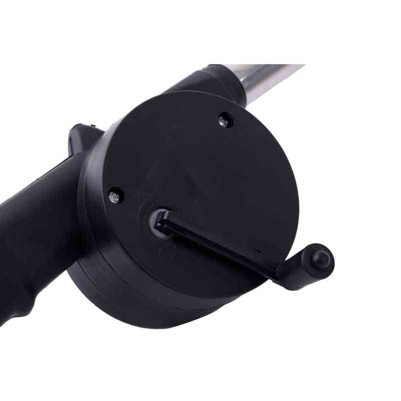 Stainless Steel Outdoor Barbecue Fan, Hand-cranked Air Blower