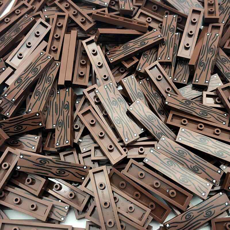 City Floor Printed Tiles Building Blocks Parts Moc Wooden Bricks Bloques