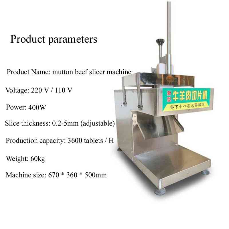 Electric Household Cut Mutton Roll Slicer, Beef, Meat Slicer, Toast, Bread, Planer Machine