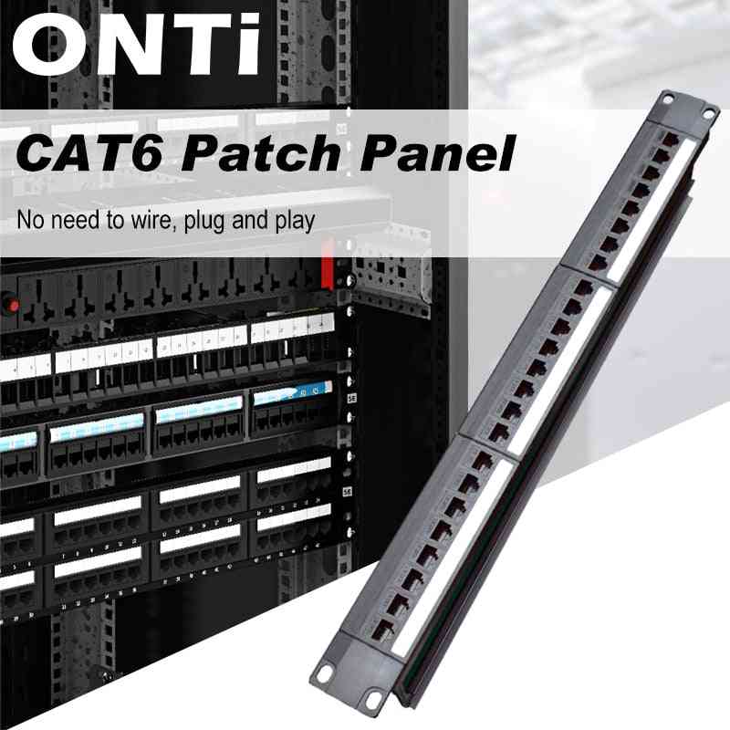 Suora cat6-patch-paneelin kaapelisovitin Ethernet-jakelukehys