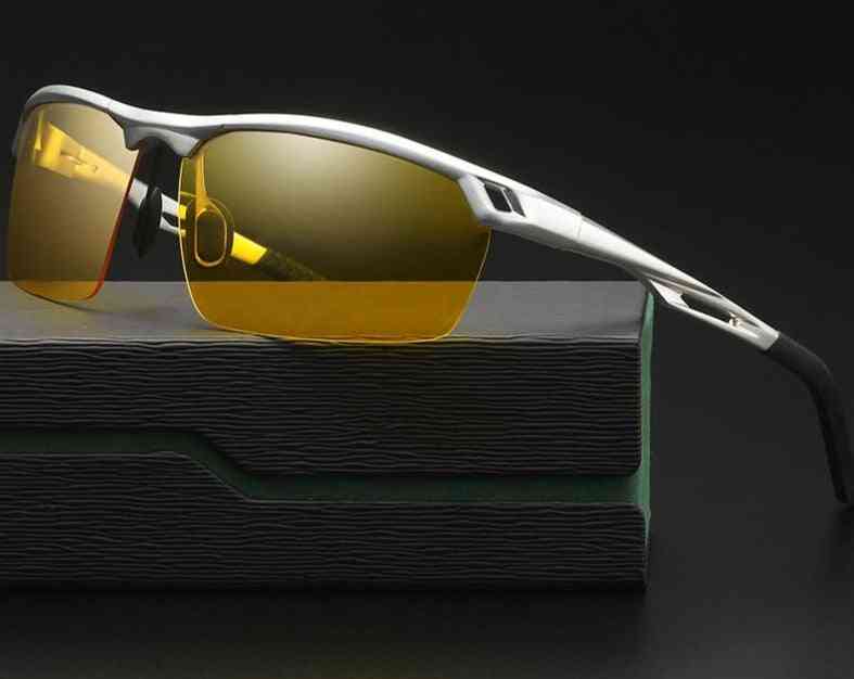 Aluminium magnesiumramme polariserede gule nattsynsbriller