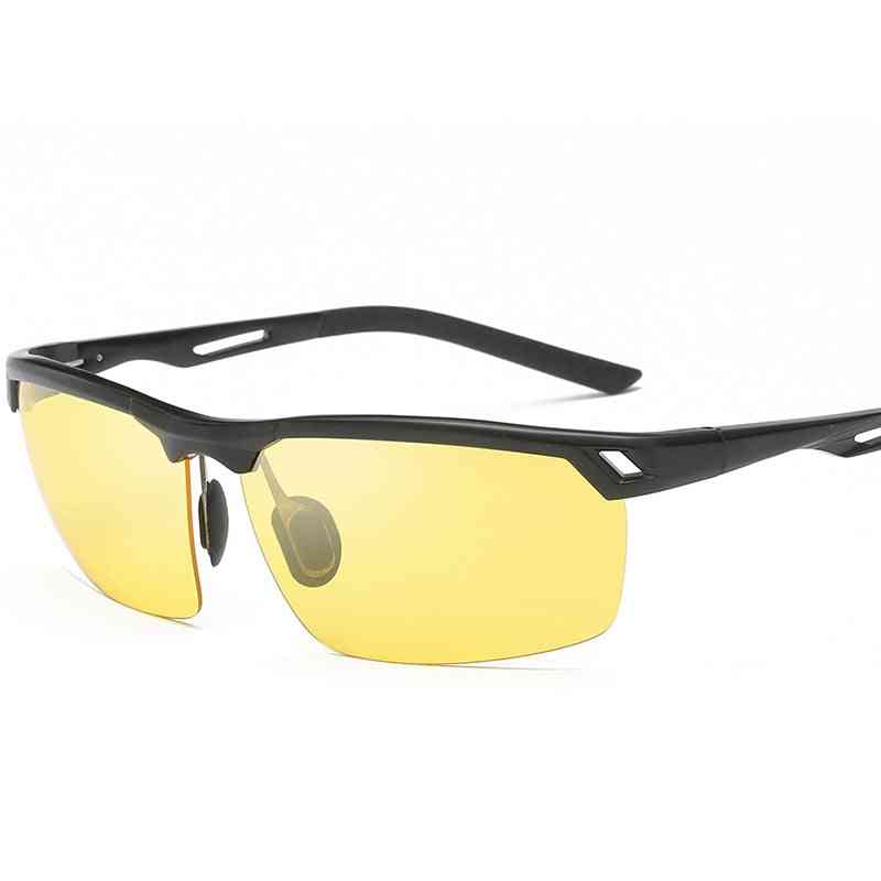 Aluminium Magnesium Frame Polarized Yellow Night Vision Glasses