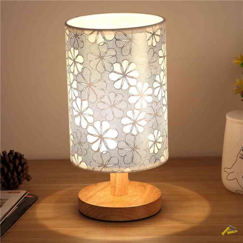New Nordic Wood Led Table Light Bedroom Bedside Lamp