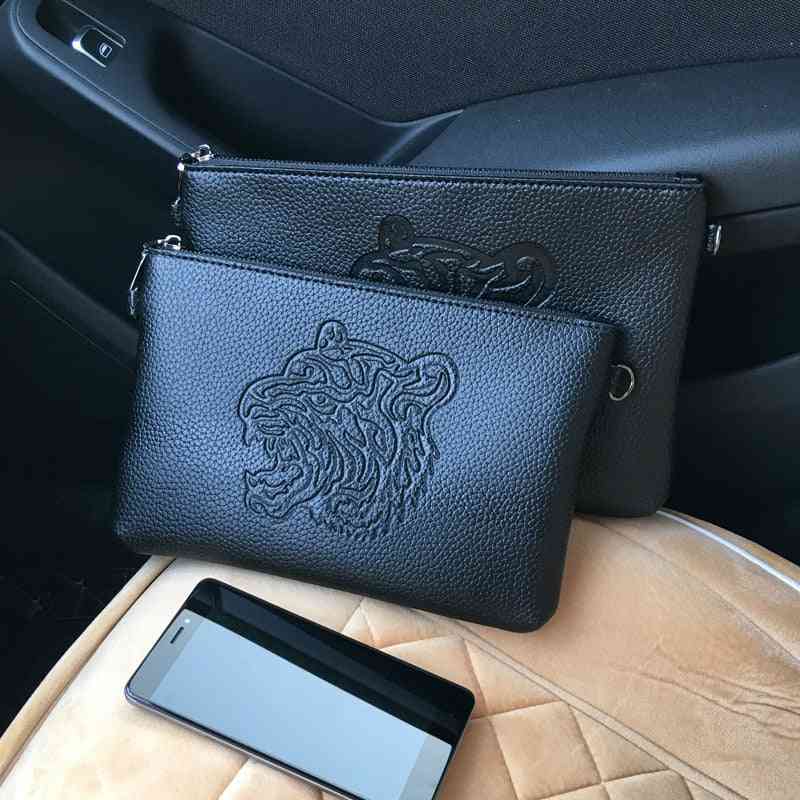 Male Clutch Wristbands Zipper Long Wallet Phone Bag