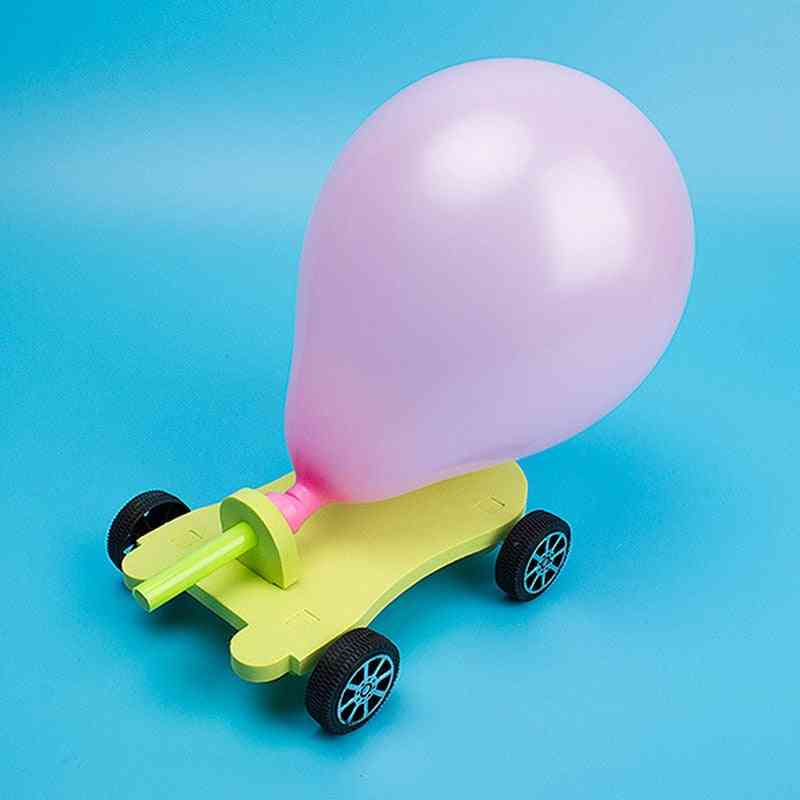 Educational Reaction Car Filler Balloon Racer, Diy Creative Scientific Kids Interactive Game Craft For