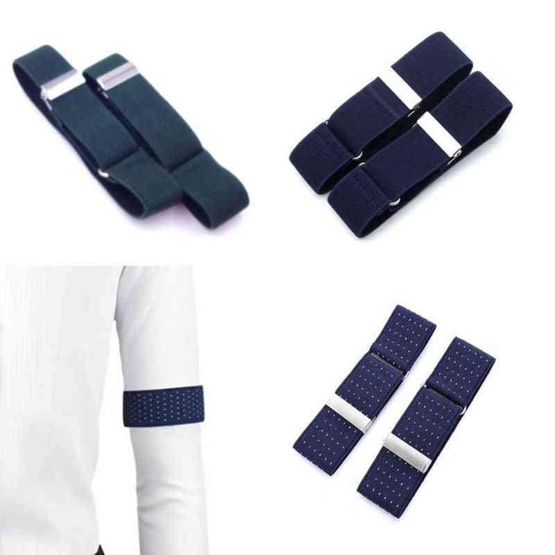 Elastic Shirt Sleeve Holder Adjustable Arm Cuffs Bands
